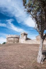 Castle in Populonia - italy. View at the Fortress Tower of Populonia town - 540343968