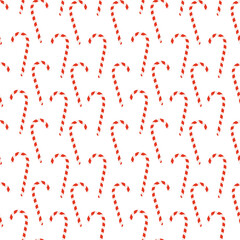 Seamless vector pattern of sweet striped candies in the shape of a stick. Decor for New Year and Halloween, Christmas holidays Illustration on a white background for print, decoration, web, sites