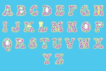 Alphabet stickers Design