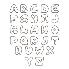 alphabet ABC hand lettering