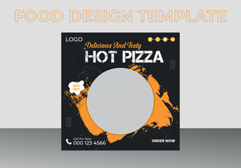 Suitable for restaurant advertising posts and Design template 
Food social media post collection card template
Set a poster template design for posting healthy food on social media.  