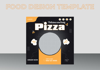 Suitable for restaurant advertising posts and Design template 
Food social media post collection card template
Set a poster template design for posting healthy food on social media.  