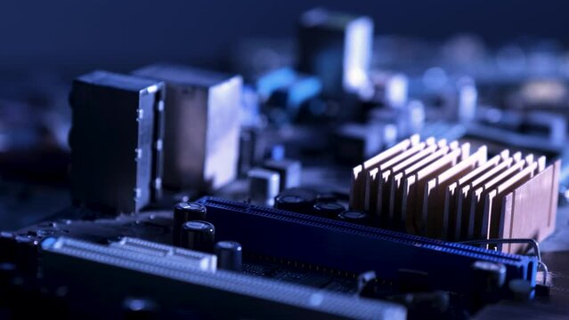 Electronic Circuit Board with Chip