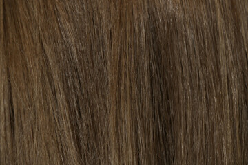 Natural brown hair background, close up - obrazy, fototapety, plakaty