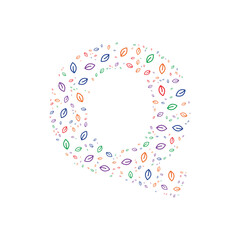 Eco Letter Q with Leaves