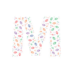 Eco Letter M with Leaves