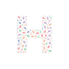 Eco Letter H with Leaves