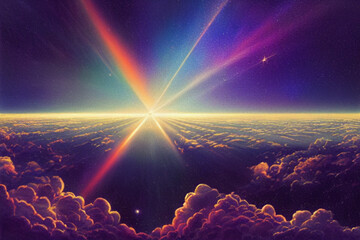 Kosmischer Sonnenaufgang