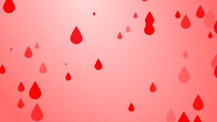 Medical health red blood drop pattern background. Abstract healthcare for World Blood Donor Day.