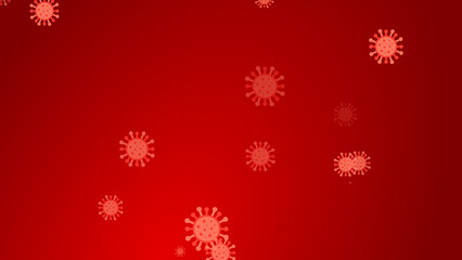 Coronavirus red pattern banner background. Abstract healthcare Illustrations concept COVID-19.