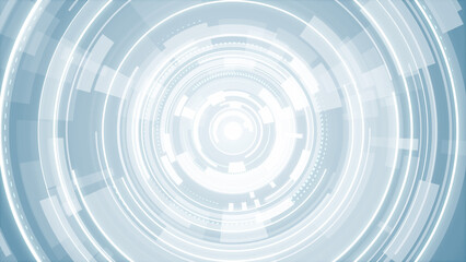 Abstract circle white blue future technology background.