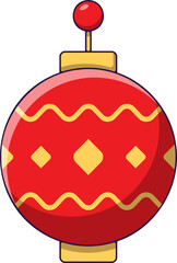 Chinese New Year. Vector detailed cartoon illustration of  cartoon Chinese lantern for web sites, articles, books, adverts, apps and other places