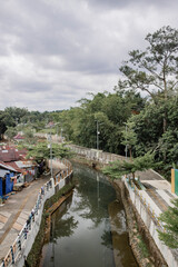 Fototapeta premium water flow in garden siring