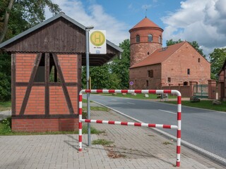 Bushaltestelle in Alt-Daber an der Daberburg
