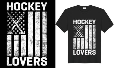 Obraz premium Hockey lover typographic vector t-shirt design