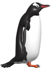 Penguin in transparent background.