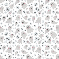 Cute halloween watercolor seamless patterns