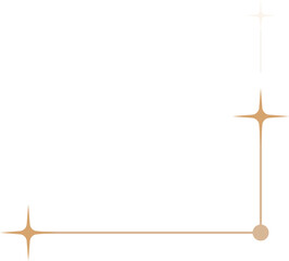 Minimal Star Corner Border Vector Illustration