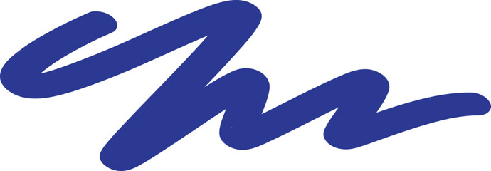 Blue Abstract Brush Element (7)