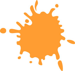 Orange Ink Splash Element (3)