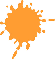 Orange Ink Splash Element (4)