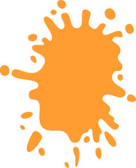 Orange Ink Splash Element (6)