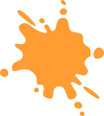 Orange Ink Splash Element (7)