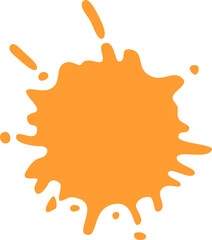 Orange Ink Splash Element (8)