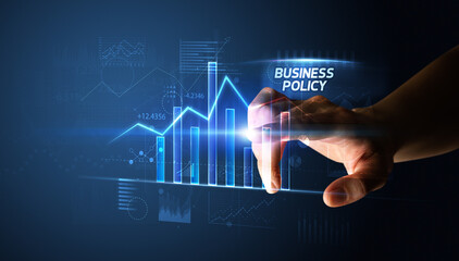 Obraz premium Hand touching business concept concept
