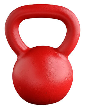 Heavy red iron kettlebell, holiday fitness
