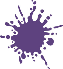 Purple Ink Splash Element (3)