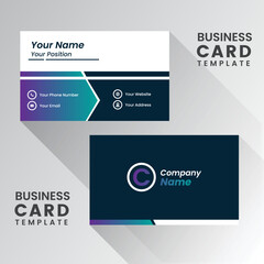 Business card design set template for company corporate style.