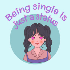 Cute Girl in Cosplay  Cartoon digital  painting Set pattern wallpaper 