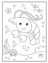 Lobster coloring pages for kids