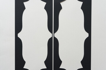 two fancy frames on blank paper