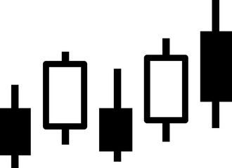 candlestick chart vector line icon, sign, illustration on background, editable strokes.eps
