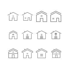 simple house icon in white background