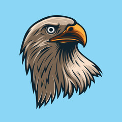Vector illustration of eagle head isolated