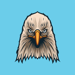 Vector illustration of eagle head isolated