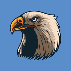 Vector illustration of eagle head isolated