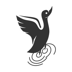 Duck logo vector illustration design template Icon Brand Identity