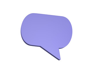 Speech bubble chat 3D render.