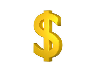 Obraz premium Dollar symbol 3D render.
