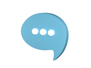 Speech bubble chat 3D render.