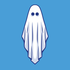 Vector illustration of cute ghost