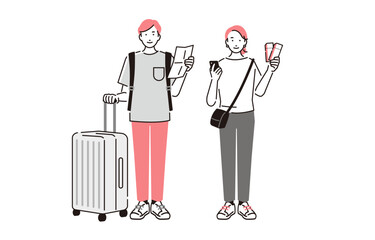 旅行をするカップル、夫婦 © gugu