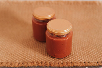 jam pot, jar of jam, tomato extract jam
