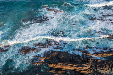 Fototapeta na wymiar Drone aerial photograph of the Fitzmaurice Bay coastline