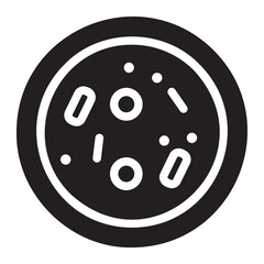 petri dish glyph icon