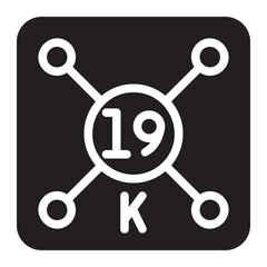 Potassium glyph icon